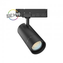 Spot LED sur Rail avec Adaptateur 3 allumages Noir 10/15/20W CCT Angle ajustable