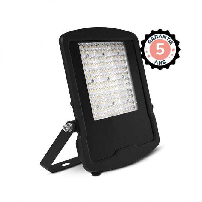 Projecteur LED Asymétrique Noir 100W 3000K - Garantie 5 ans