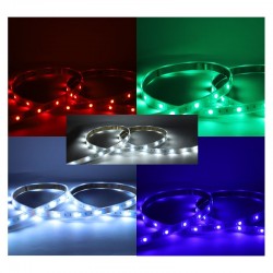 Bandeau LED RGBW 5m 60 LED/m 9W/m IP67 - 12V