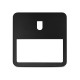 Collerette asymétrique ouverture Noire pour QUADRA 220 x 220 x 50 mm