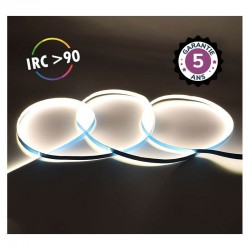 Bandeau LED COB 6000K 5 m 320 LED/m 9W/m IP20 - 24V - Garantie 5 ans