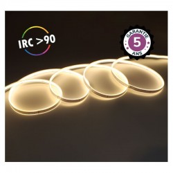 Bandeau LED COB 3000K 5 m 320 LED/m 9W/m IP65 - 24V - Garantie 5 ans