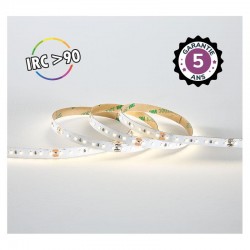 Bandeau LED 4000K 5 m 120 LED/m 10W/m IP20 - 24V - IRC90 - Garantie 5 ans