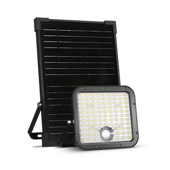 Projecteur LED Solaire Asymétrique Détecteur IR 30W CCT IP65 Télécommande