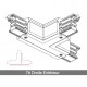 Connecteur d'Angle en T pour Rail type XTS - Droite extérieur