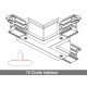 Connecteur d'Angle en T pour Rail type XTS - Droite intérieur