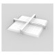 Écarteur d'isolant blanc pour dalle et downlight - Pack de 2