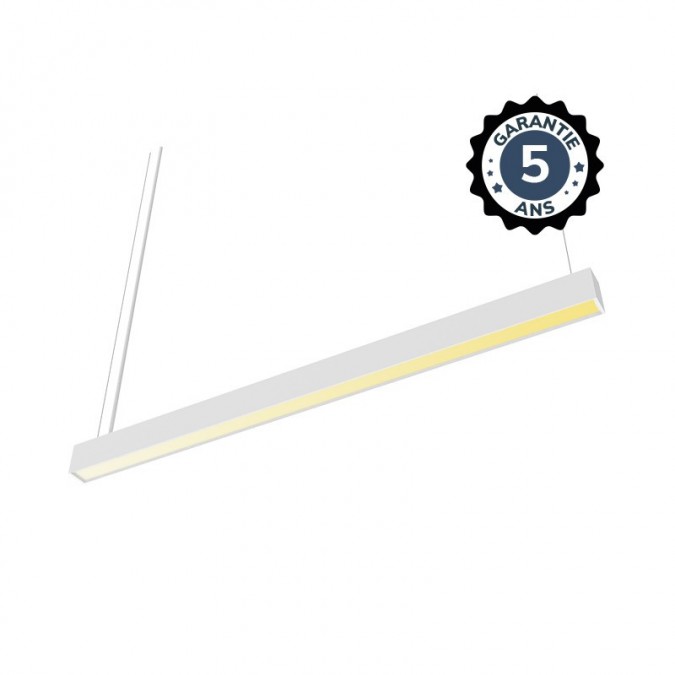 Linéaire LED prismatique Blanc 2 CCT 32W Dimmable DALI 2/PUSH - 1200 mm - Garantie 5 ans