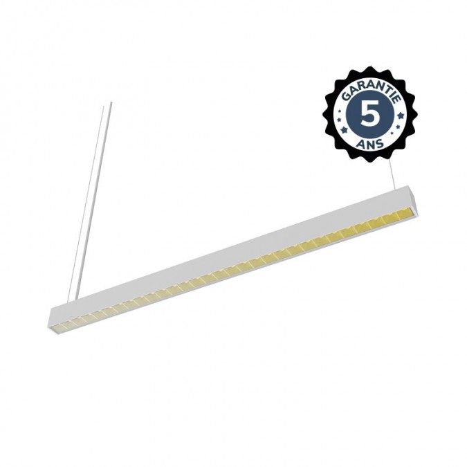 Linéaire LED réflecteur Blanc 2 CCT 24W Dimmable DALI 2/PUSH - 1200 mm - Garantie 5 ans