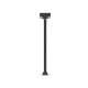 Potelet Solaire LED Carré 6W 3000K Noir 950 mm Détecteur IR