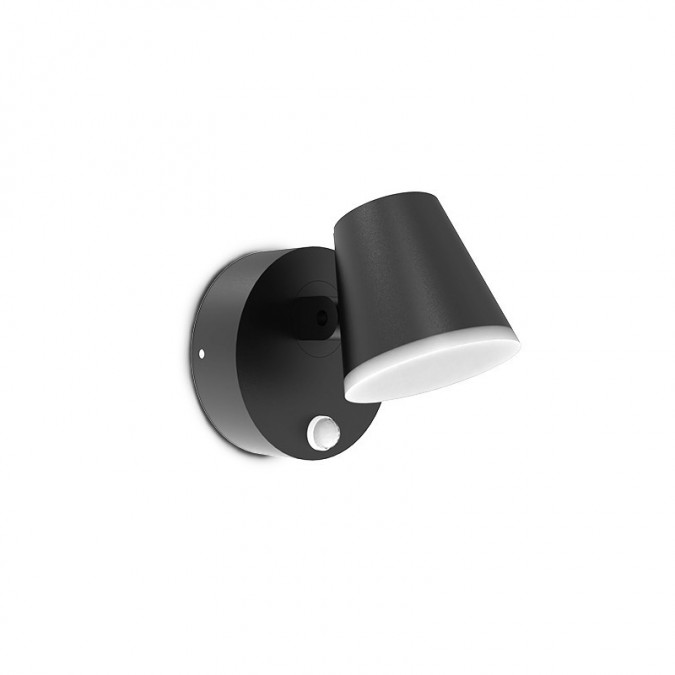 Applique Murale Orientable LED Noir Détecteur IR 12,5W 3000K