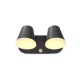 Applique Murale Double Orientable LED Noir Détecteur IR 20W 3000K