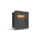 Spot encastrable LED balise 90 x 90 mm 3W Carré 3000K IP65