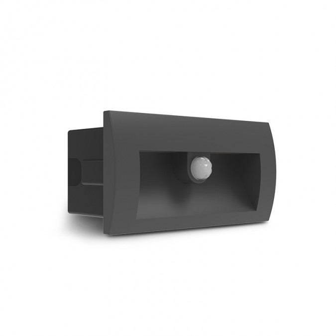 Spot encastrable LED balise 70 x 140 mm 6,5W Rectangle 3000K IP65 Détecteur IR