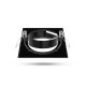 Support plafond carré orientable noir 82 x 82 mm