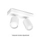 Applique orientable 2 spots blanche GU10 x2