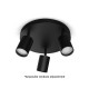 Applique orientable 3 spots noir GU10 x3