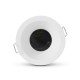Support plafond BBC Rond Blanc Basse Luminance avec douille automatique Ø90 mm