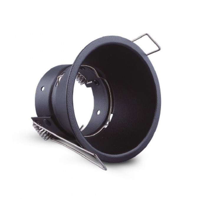 Support de spot Rond Basse luminance noir Ø83mm IP20