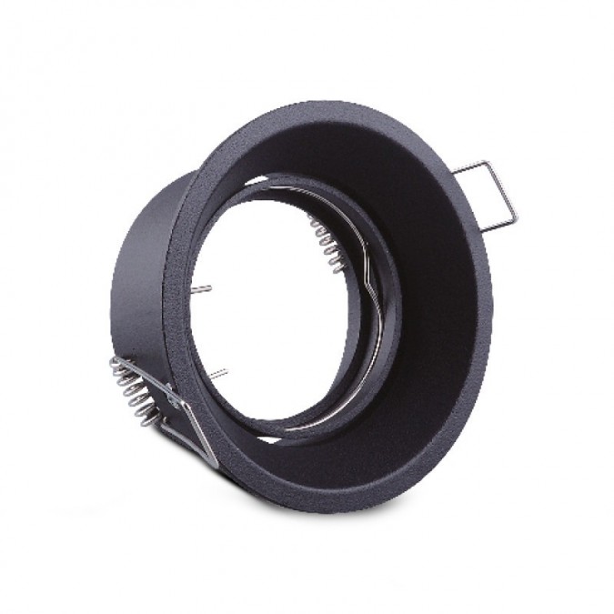 Support de spot Rond Basse luminance noir Ø85mm IP20