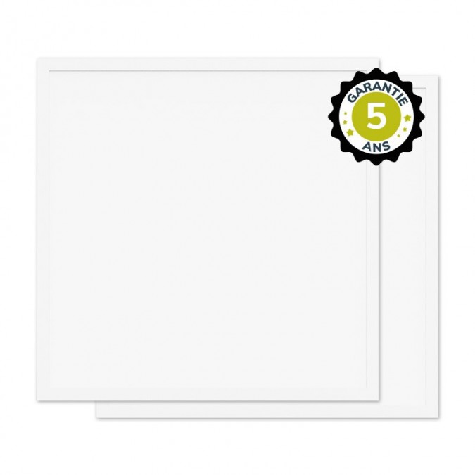 Dalle LED Blanc Backlit 595x595 25W 3000K - Garantie 5 ans - PACK DE 2