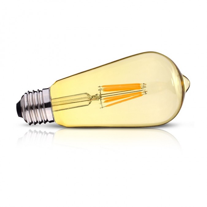 Ampoule LED E27 Edison Golden ST64 4W COB Filament