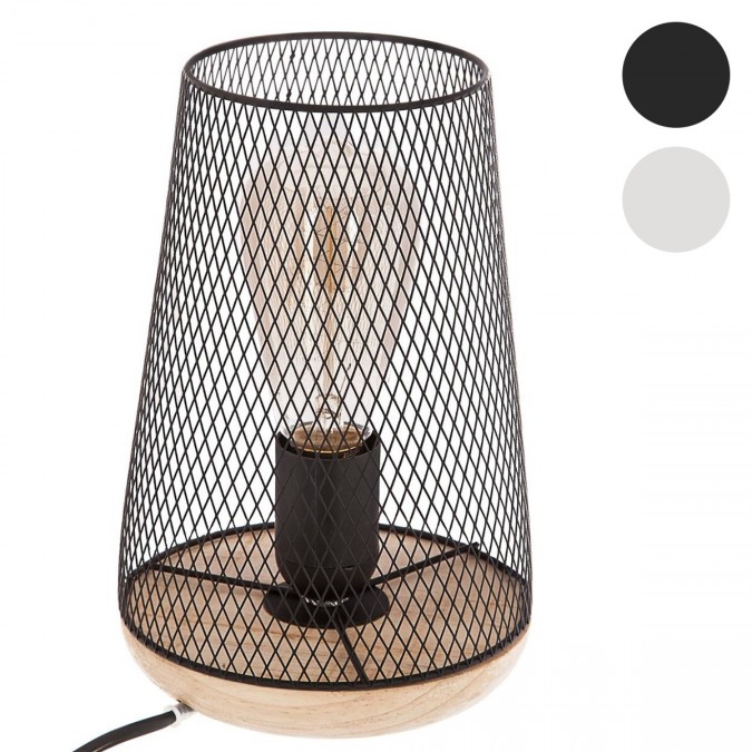 Lampe en métal & bois H23
