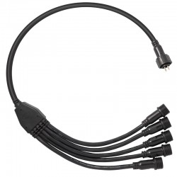 Multiprise 5 sorties avec connecteurs IP67 12/24V - 2x1mm²