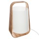 Lampe bambou & abat-jour plastique H35