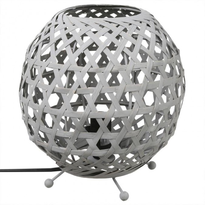 Lampe ovale Yazu en bambou H21,5