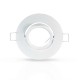 Support de spot Rond Orientable Acier Blanc Ø92mm - Vue face