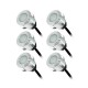 Kit Complet 6 Mini Spots Encastrables x 0.6W 12V LED