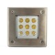 Spot 230V encastrable sol carré LED COB 9W - IP67 - Vue face