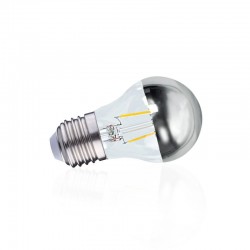 Ampoule LED E27 filament 2W G45 Calotte argentée
