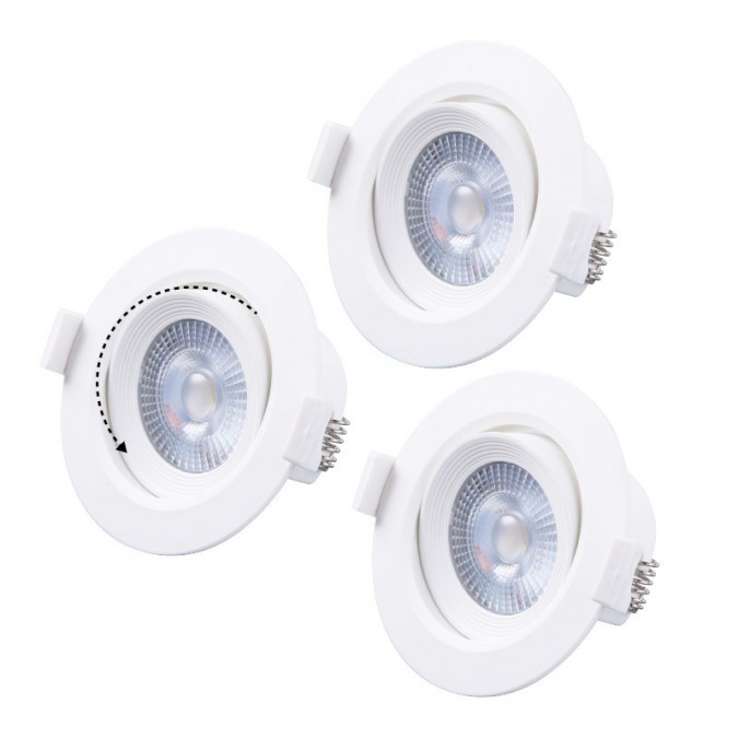 Pack de 3 spots LED SMD orientable 5W - x 3