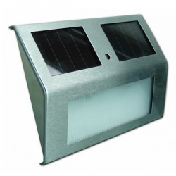 Lot de 2x Appliques LED Solaire Escaliers inox