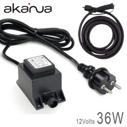 Alimentation électronique LED 36W Etanche IP67 12V + 2M de câble 12V