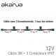Câble Chaînage 3 mètres + 3 Sorties IP67 12V
