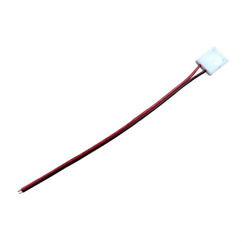 2x connecteur LED 2 broches 10mm raccord bande fil électrique noir rouge  cosse rapide lumière lampe