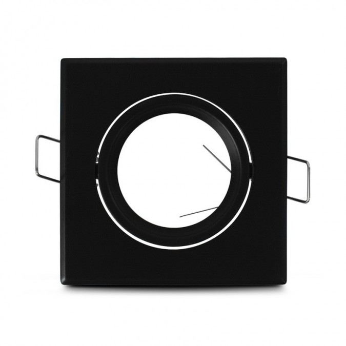 Support plafond carré orientable noir 83 MM