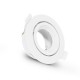 Support de spot Rond Orientable Ø90mm - Vue 3/4 blanc