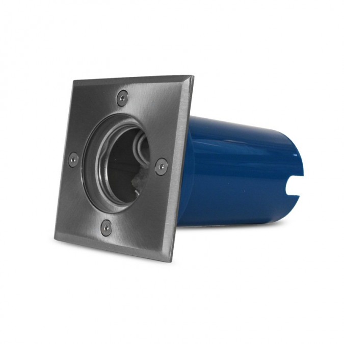 Support de spot encastrable sol + douilles GU10 - Inox 304- IP67